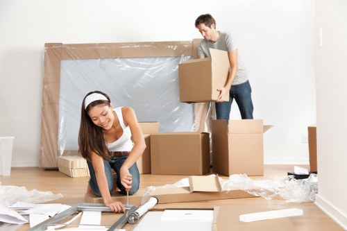 Office relocation planning in Stockwell with local business buildings