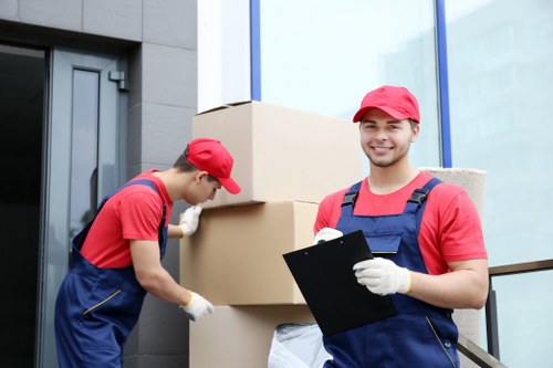 Moving boxes and packing materials prepared for a Stockwell removal