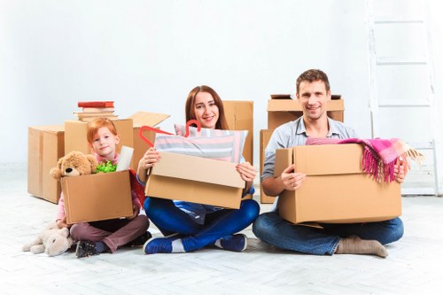 Removal van handling storage run and furniture collection in Stockwell