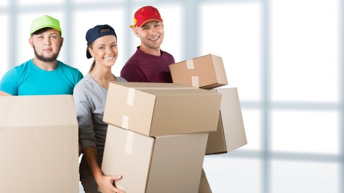 Office furniture and equipment prepared for a Stockwell commercial move